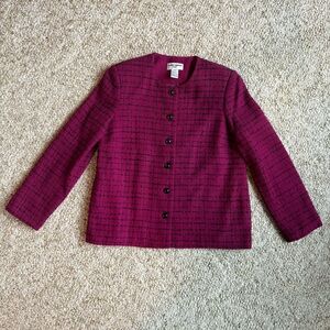 Alfred Dunner Pink Blazer Textured Suit Jacket, SZ 10P
